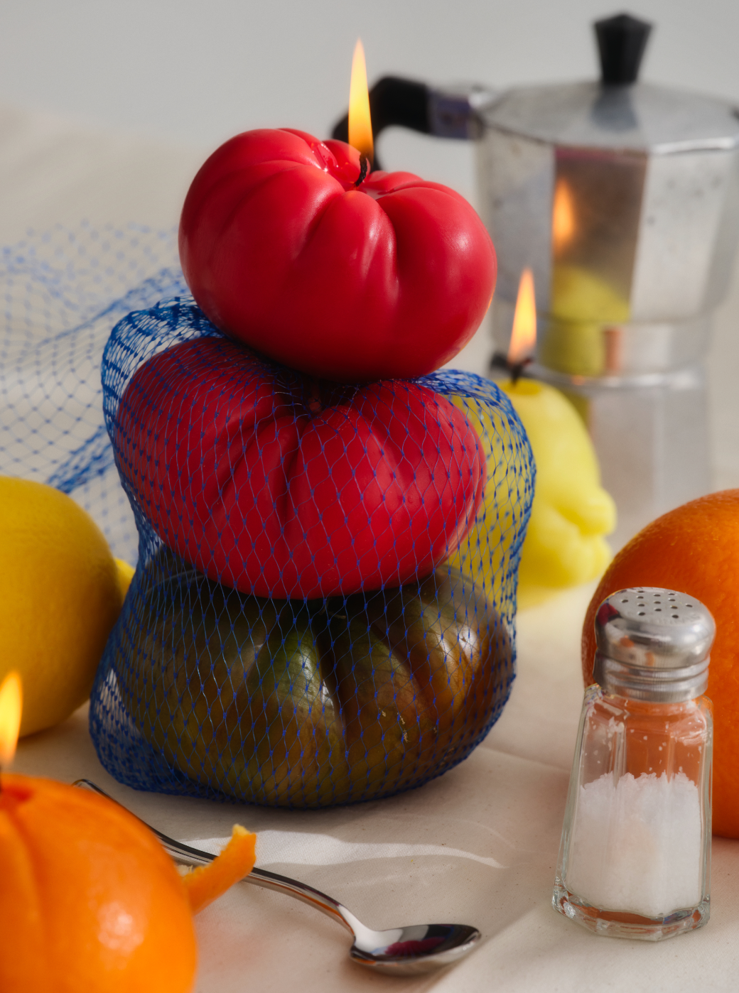 Large Red Tomato Candle