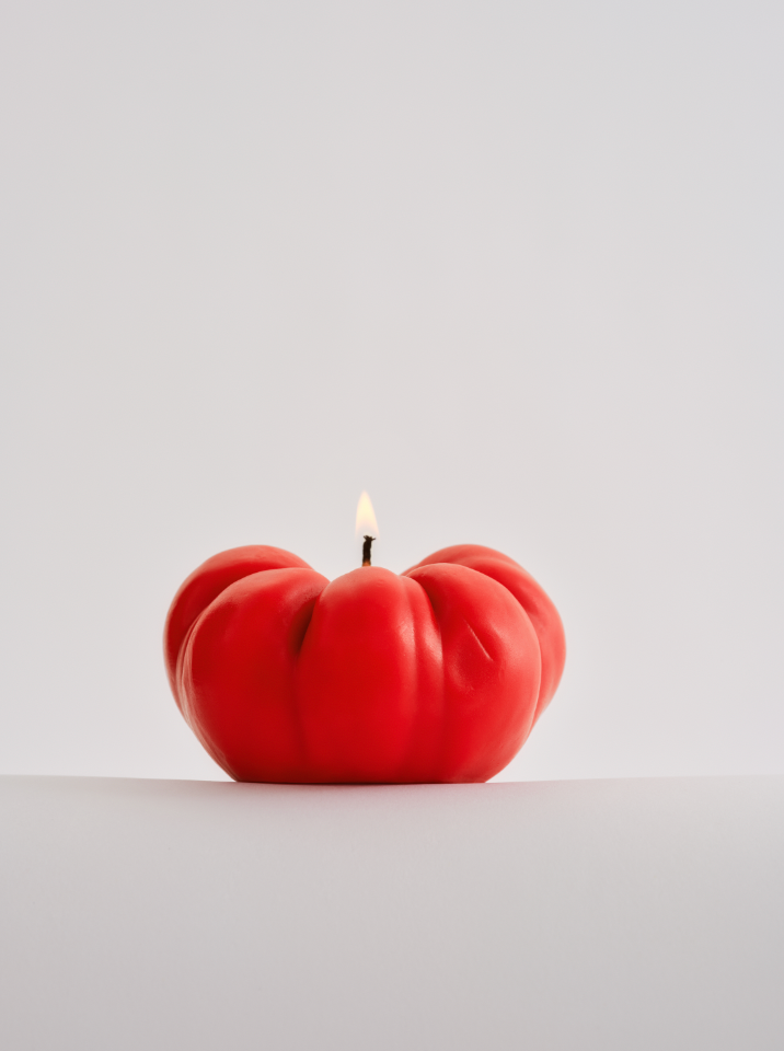 Large Red Tomato Candle