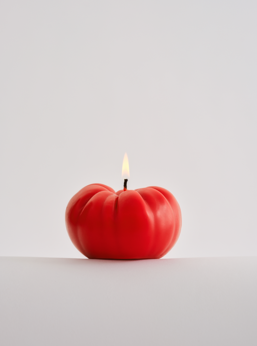 Medium Red Tomato Candle